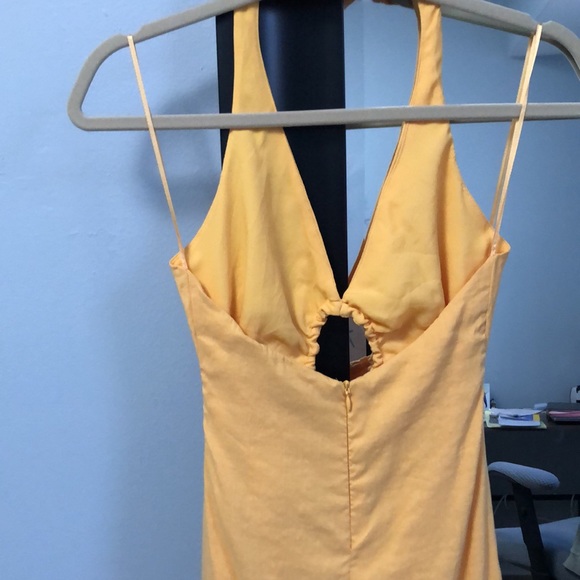 Zara Cut Out Linen Blend Dress - Picture 9 of 14